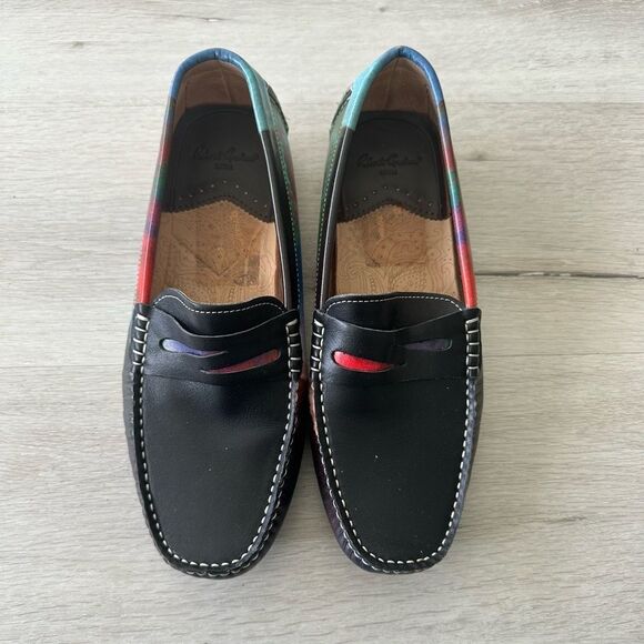 Robert Graham Sonny Leather Loafer Black/Multi
 NWOT main image 9